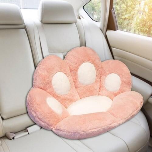 80*70cm Pink Cat Paw Cushion Car Seat Cushion Back Cushion Lazy Sofa Home Indoor Seat Mat Office Chair Cushion Winter Decor Gift