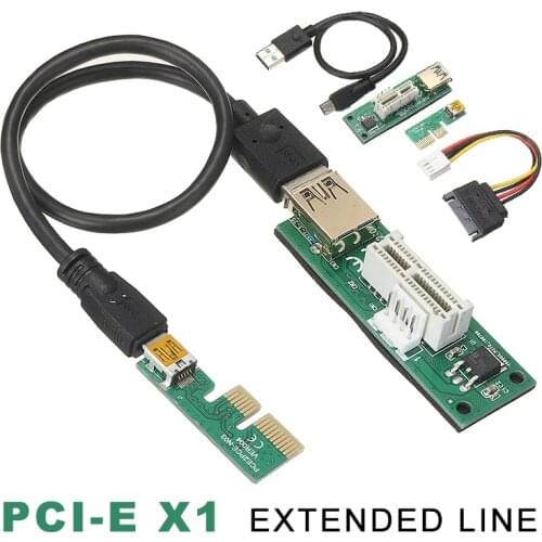 Mini PCI-E 1X Adapter Network Card with Extension Cable 90 Degree Right Angle For Computer Accessories