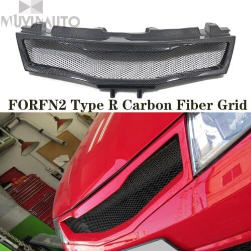 For Honda 07-11 Civic FN2 Typ R Carbon Fiber Front Grid Mesh Water Tank Network