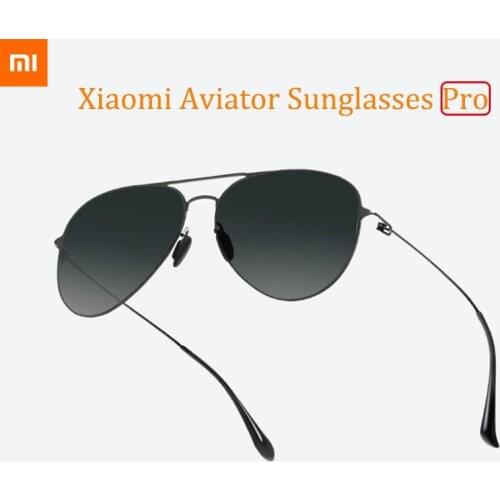 NEW Xiaomi Mijia Aviator Sunglasses Pro Block UV anti-glare Stainless steel ultra-thin frame For Outdoor Travel Man Woman