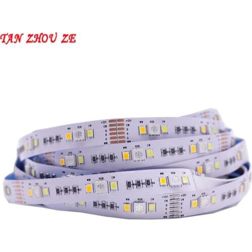 Led strip RGBCCT rgbww LED Strip 5050RGB+2835 White / Warm White DC12V 90LED/m 5m/lot tape light lamp for bad room living