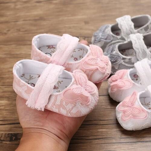 Butterfly princess shoes Crib Shoes Toddler Baby Shoes Newborn Girls Soft Soled Princess Crib Shoes Prewalker 0-18M