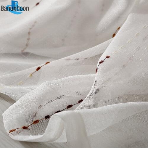 2019 New Cortinas Finished Gauze Window Screen Tulle Curtains For Living Room Modern Sheer For Bedroom Treatments Fabric