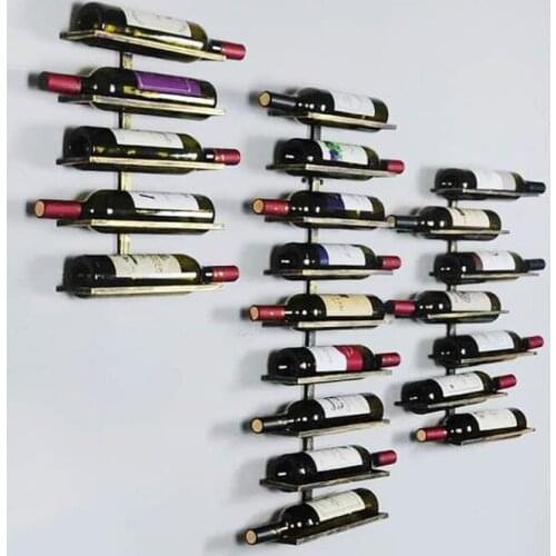 European retro wrought iron wine rack industrial style decorative wall pendants decorative wall hanging ornaments murals