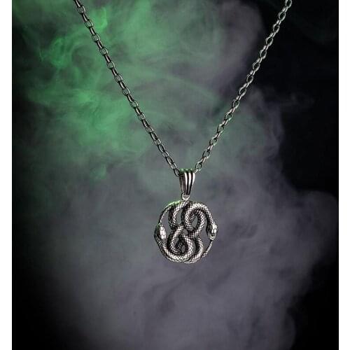 Animal Jewelry on the neck silver snake pendant necklaces for women vintage zodiac pendant man chain necklace accessories