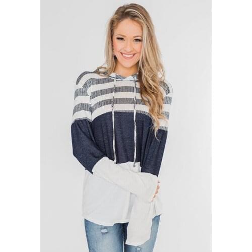 Fall 2021 New Top Loose Design Hoodie Pullover Long Sleeve Contrasting Color Sweater Winter Clothes Women Streetwear Women