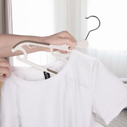 10 pcs/lot 41cm Household Multifunctional Plastic Clothes Hangers No slip Seamless Hanging for Coat Dress Sweater Towel Bra Pant