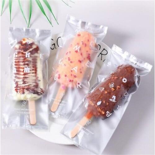 100Pcs/Set Food Grade Ice Pop Bags Disposable Plastic Popsicle Bags Freeze Treat Storage Transparent Ice DIY Popsicle Mold Bag