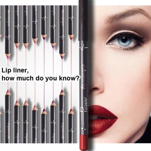 New 12Pcs Lipstick Pen Long Lasting Charming Light Weight Waterproof Lip Liner Natural Moisturizing Ingredients Lipstick Pen