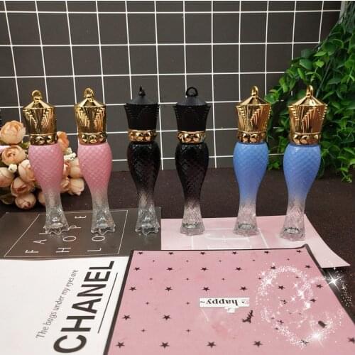 2pcs/pack New crown mermaid Empty Lip Gloss Tube Lip Balm Bottle Container In Refillable Bottles