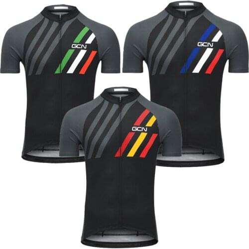 2021 Gcn Team Cycling Jersey Men Short Sleeve Bike Wear Clothing Mtb Jersey Triathlon Italy/France/Spain Maillot Ciclismo