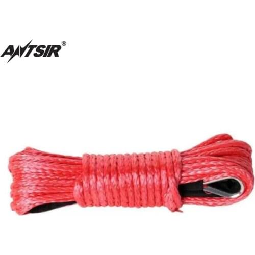 4.8mm 5500LBS 4WD ATV UTV Synthetic Car Winch Rope Line Recovery Cable 50FT