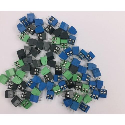500pcs/lot Kf350-3.5-2p Terminal 300v 10a Screw 2pin 3.5mm Terminal Screw Splice Connector For Circuit Board