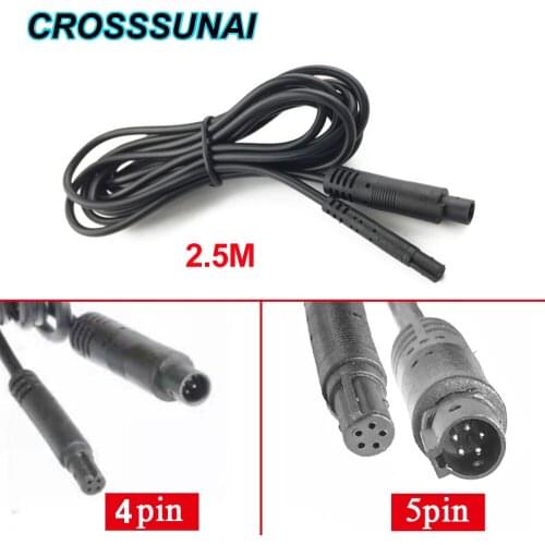 CROSSSUNAI 4PIN 5PIN For Car DVR Parking Camera Extension Cable Hole Male And Female Recorder Rear Extension Cable