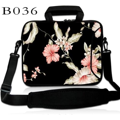 Flower Laptop Bag 13.3 14 15.6 inch Notebook Bag Sleeve Case For Macbook Air Pro 13 15 Cover Shoulder Handbag Briefcase Bag