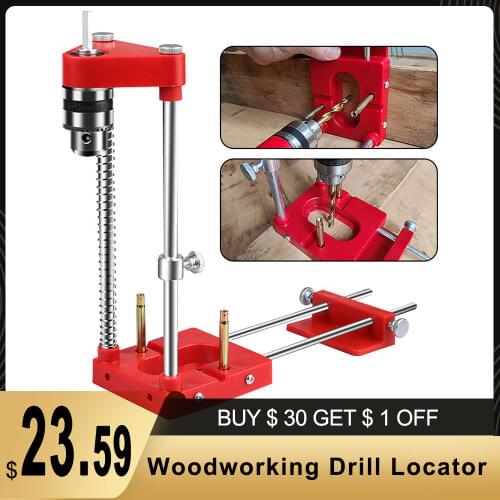 Woodworking Drill Locator Convenient Labor Saving Steel Woodworking Drilling Template Guide Tool For Home