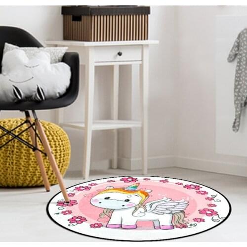 Kids Unicorn Stars Flowers Rugs And Carpets For Baby Home Living Room Large Bedroom Parlor Hallway kitchen Door Floor Bath Mats