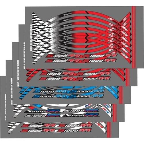 For BMW S1000RR S 1000RR s1000 rr logo Motorcycle Front and Rear Wheel Stripe Decorative Waterproof Sticker Inner Rings Decal