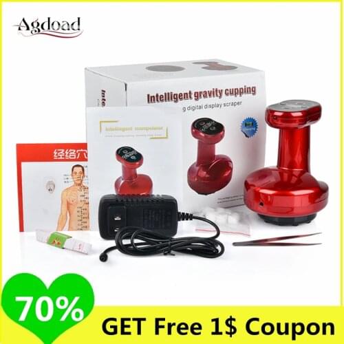 Electric Cupping Massage Scraping Gua Sha Chinese Heating Therapy Anticellulite Weight Loss Physiotherapy Suction Massager Cans