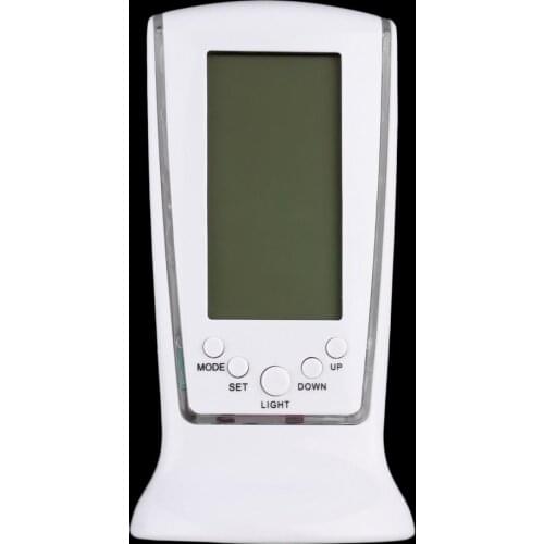 Hot Search Modern Square LCD Digital Alarm Clock Calender LED Display Battery Powered