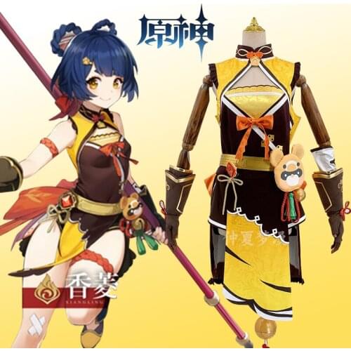 Anime Game Genshin Impact Xiangling Original Skin Battle Uniform Gorgeous Outfit Cosplay Costume Halloween Free Shipping 2021New