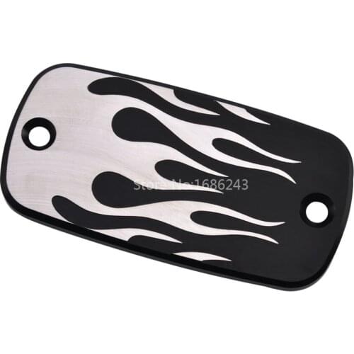 Motorcycle Clutch Brake Fluid Reservoir Cap Cover Flame Style Design Fits For Honda Shadow 600 1100 750 1998-2012