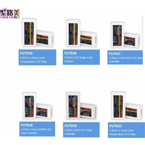 MiLight FUT035 FUT036 FUT037 FUT038 FUT039 LED Controller Dimmer 2.4G RF For Single Color CCT RGB RGBW RGB+CCT Strip Tape Light