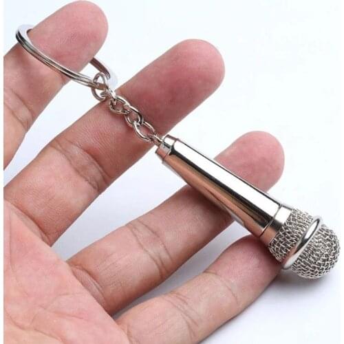 Microphone Singer Rapper Music Lover Rock N Roll BFF Best Friends Bag Charm Pendant Keychain Music Jewelry Gifts Microphone Sin