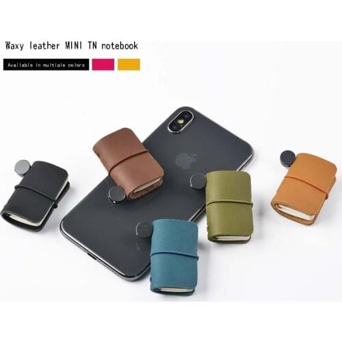 Fromthenon Mini Traveler Notebook Travel Book Planner Pendant Genuine Leather Handmade Cowhide Handbook Decorative Accessories