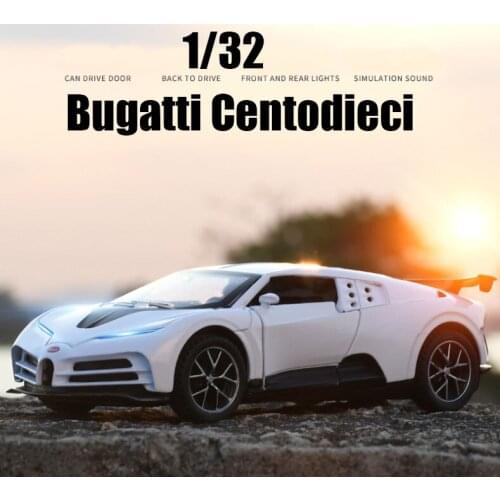 High Simulation 1:32 Bugatti Centodieci Diecasts & Toy Vehicles Toy Metal Toy Car Model Wheels Pull Back Collection Kids Toys