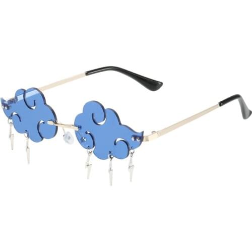 Fashion Rimless Clouds Sunglasses Women Men Luxury Brand Designer Vintage Steampunk Lightning Small Sun Glasses UV400 Shades