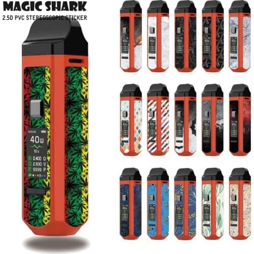 Magic Shark Skull Star Leaf Flash Man Vape Pod Stereo Film Case Cover Sticker for Smok RPM40 Kit