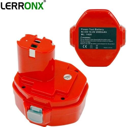 Power Tools Rechargeable battery 14.4V 2000mAh Ni-CD for Makita Drills 1420 1422 1433 1434 1435 193985-8 Replacement battery