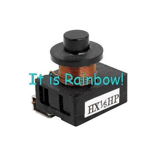 Plastic Shell Compressor PTC Starter Relay Black for 1/5HP Freezer