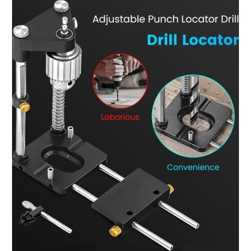 Portable Woodworking Punch Locator Adjustable Drill Template Locator Machinery DIY Puncher Tool Panel Fixing Clip For Woodworker