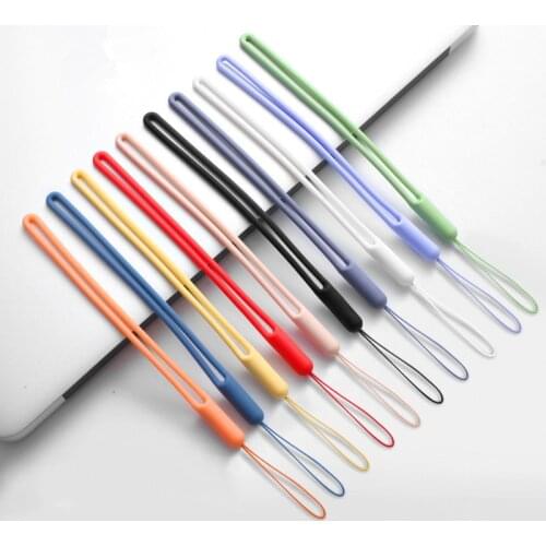 Silicone Cell Phone Lanyard for iPhone Xiaomi Phone Wrist Straps String Keychain Camera Strap ID Card Gym for USB Flash Drives