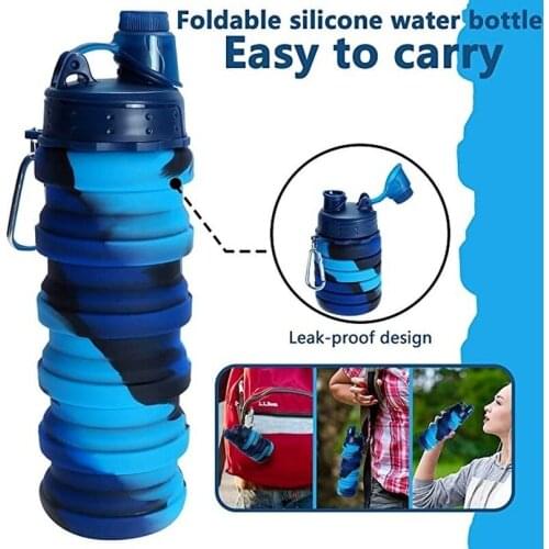 Collapsible Water Bottles for Travel, Reusable Foldable Water Bottles for Outdoor Gym Camping