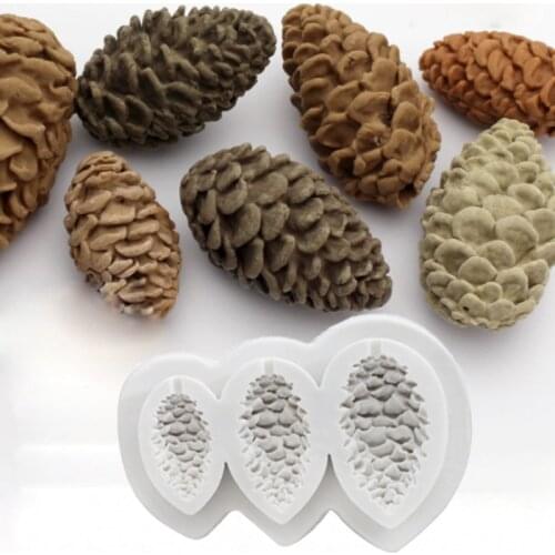 Pine Cones Molds Fondant Cake Decorating Tools Silicone Molds Sugarcraft Chocolate Baking Tools for Cakes Gumpaste Form