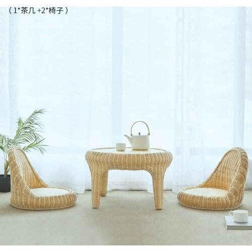 Handmade Modern simple manual balconysmall tea table household net red Kang Table tatami rattan tea table sillas de patio