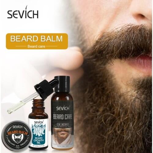 Sevich Beard Care Product for Men Day and Night Use Beard Balm Care Essence Oil Smooth Shiny Style Beard Regrowth Cream Gel