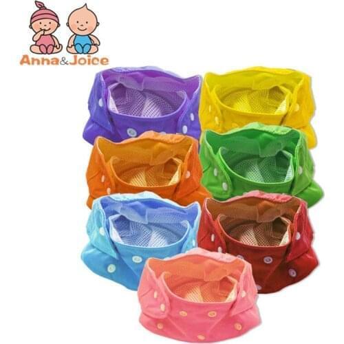 6pc/Lot Baby Children Cloth Diaper/Reusable Nappies/Adjustable Underpants Cover/Washable Summer