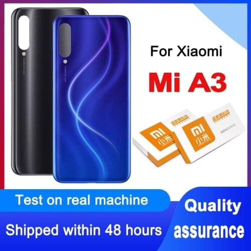 Back Housing Replacement For Xiaoi Mi 9 Back Cover Battery Glass Adhesive Sticker With Camera Lens For Xiaomi Mi9 Rear Cover