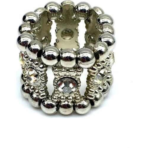 New Fashion Women 20mm Ring Party Adjustable Length Rhinestone Ring Free Shipping E-077