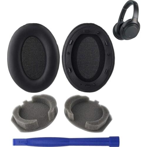 Soft Protein Leather Memory Foam Ear Pads Cushions Replacement Earpads For Sony WH-1000XM3 WH1000XM3 Over-Ear Headphones