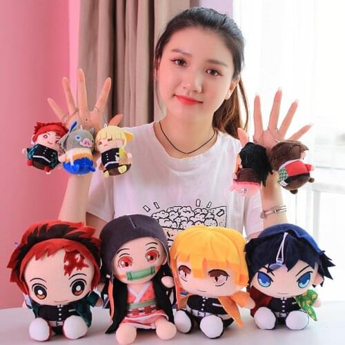 1pc 13/25cm Kawaii Anime Dolls Demon Slayer Manga Kimetsu No Yaiba Tanjirou Nezuko Plush Pendant Toys Devils Blade Cute Gift