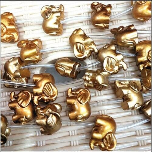 10pcs Golden Elephants Beads Accessories silver anti red color jewelry findings 23x14mm luxury beads parts clay beads