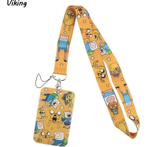 20pcs/lot G1690 Cartoon Necklack Lanyard Key Gym Strap Multifunction Phone Decoration With Card Holder Cover