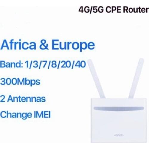 4G LTE Router 300Mbps Wireless CPE Router<E Router EU Africa Version With SIM Card Solt 2* External Antenna