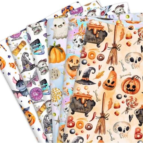 50*145cm Vampire 100% Pure Or Polyester Cotton 4 Ways Stretch Knit Material Patchwork Sewing Fabrics Quilt Needlework DIY Cloth