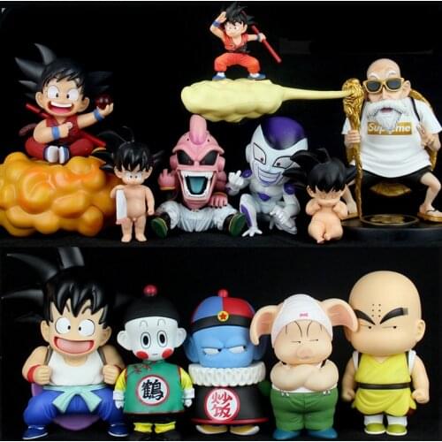 Bandai Dragon Ball Son Goku Chiaotzu Kuririn Frieza Buu Master Roshi Action Figure Model Toys Collectibles Fans Gift